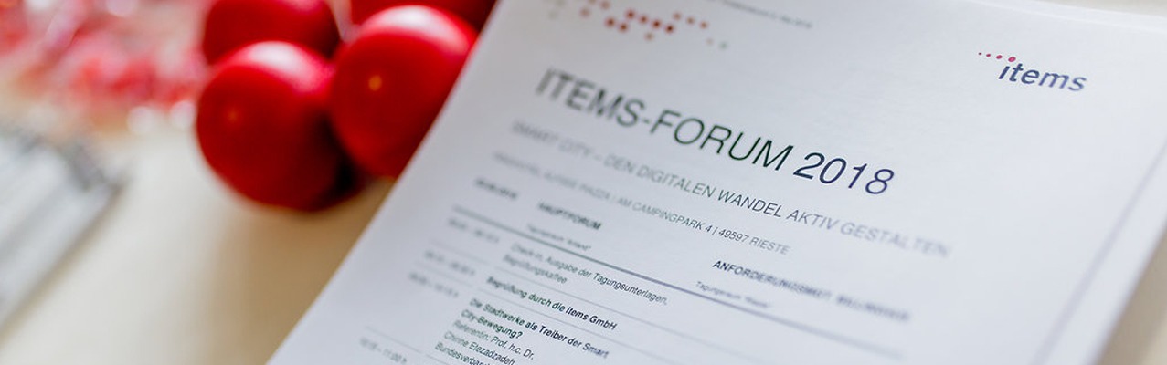 Teaser der Veranstaltungsagenda items-Forum 2018