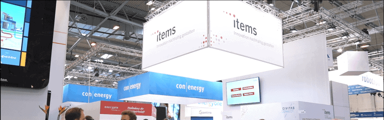 items Stand auf der E-world 2022